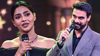 Aishwarya Lekshmi Cute and Lovely Moments with Tovino Thomas at South Awards Show