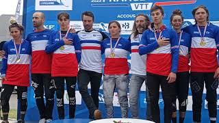 Podium Championnat de France VTT & VTTAE à Accous 64 La marseillaise