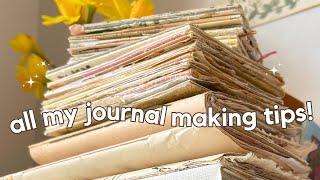 How to make junk journals for beginners ⭐️ Supplies papers & easy binding methods