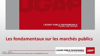 Fondamentaux des marchés publics