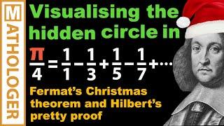 Fermats Christmas theorem Visualising the hidden circle in pi4 = 1-13+15-17+...