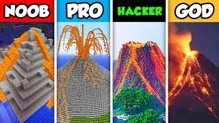 Minecraft NOOB vs. PRO vs. HACKER vs GOD  VOLCANO SURVIVAL CHALLENGE in Minecraft