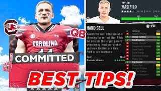 BEST TIPS FOR RECRUITING COLLEGE FOOTBALL 25