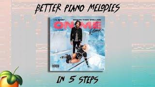 Better Piano Melodies in 5 steps  How to make a Lil Baby type beat