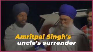 Amritpal Singhs uncles surrender video to Punjab Police surfaces  True Scoop News