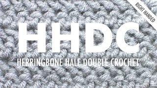The Herringbone Half Double Crochet  Crochet Abbreviation  Right Handed