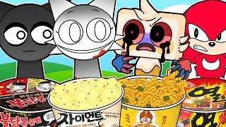 Incredibox Sprunki VS Dandys World - Convenience Store MUKBANG COMPLETE EDITION  Animation  ASMR