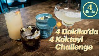 4 DAKİKADA 4 KOKTEYL CHALLENGE  Tekila ile Yapılan Kokteyl Tarifleri