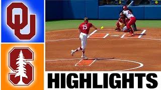 #1 Oklahoma vs Stanford Highlights  College Softball World Series  2023 College Softball