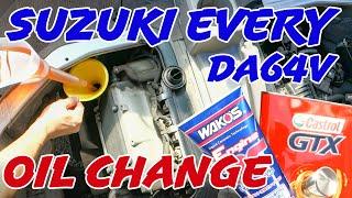 SUZUKI EVERY DA64V  ENGINE OIL CHANGE  Super digest  Japanese Kei-car VAN