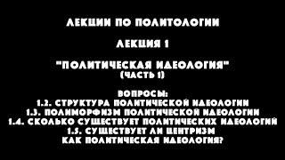 Политология. Лекция 1 Политическая идеологиячасть 1 1.2.-1.5.