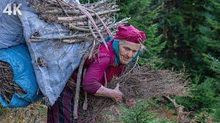 A Centuries-Old Woman Still Works in the Turkish Mountains - A Hard Life  Documentary-4K