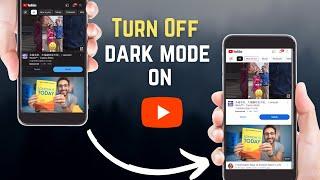 How to Turn Off Dark Mode on Youtube  App on Phone 2023 newest Update Dark theme to Light Theme