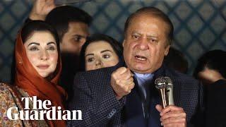 Pakistans ex-PM Nawaz Sharif says he will seek coalition government after trailing rival