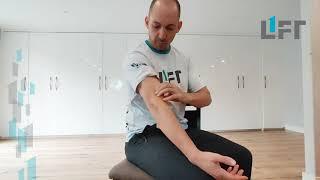 Biceps self massage with movement - gain some mobility for arm extension and reduce shoulder pain