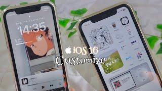 iOS16 aesthetic customization dark theme   custom lock screen widgets icons tutorial