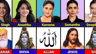 GOD Of Famous Indian Actresses