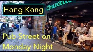 4K Walking Hong Kong Streets Lockhart Road Wanchai  Nightlife Area