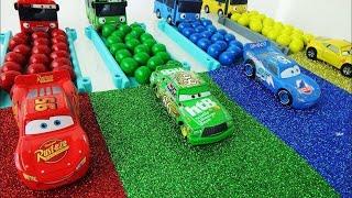Disney Cars Pixar Lightning McQueen & Tayo Bus with Rainbow Slide gumball  ToytubeTV