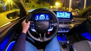 New HYUNDAI i20 N 2022 - night POV test drive & FULL REVIEW 204 HP