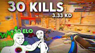 Carrying with Low Sens in Faceit CS2 LVL 10 gameplay