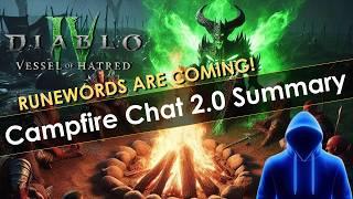 Diablo 4 Vessel of Hatred Campfire Chat Summary