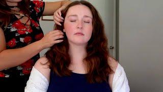 ASMR  Gentle Hair Placing Face Tracing & Scalp Massage on Jessica