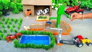 DIY how to make cow shed  house of animals  horse house - cow shed  mini hand pump I woodwork 