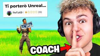 Mi fingo un COACH da 5€ per Portarlo ad UNREAL ma lo TROLLO su FORTNITE