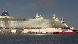 QUEEN MARY 2 & BRITANNIA HORN SALUTES INCLUDING STEAMSHIP SHIELDHALL  210822