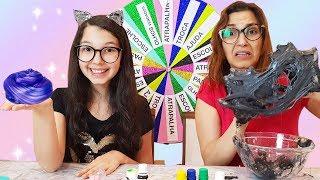 DESAFIO DA ROLETA MISTERIOSA DE SLIME MYSTERY WHEEL OF SLIME CHALLENGE  Luluca