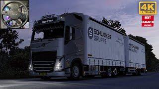 ETS2 VOLVO FH 2021 D13K Sound Realistic Driving Promods 2.71 Moza TSW Wheel+Stalk 1.51 PNG Graphics