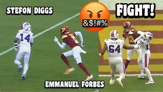 Stefon Diggs Vs Emmanuel Forbes  FIGHT WR Vs CB Bills Vs Commanders 2023 highlights