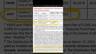 ULTY Distribution Per Share  Has me Flabbergasted