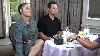 Watch Ronda Rousey Surprise Mile 22 Co-Star Mark Wahlberg With His Own Burger Exclusive