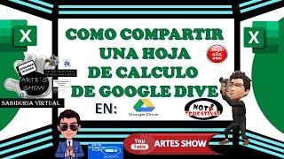 COMO COMPARTIR HOJA DE CALCULO DE GOOGLE DRIVE CON ENLACE.