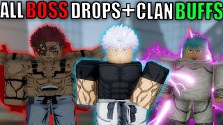 ALL BOSS DROPS + CLAN BUFFS JUJUTSU LEGACY