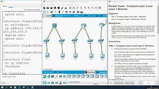 11.5.1 Packet Tracer - Compare Layer 2 and Layer 3 Devices