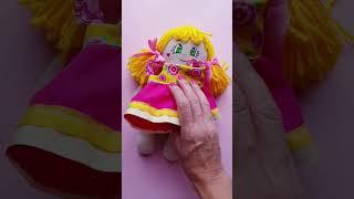 mira como hacer esta linda y facil muñeca de trapo en mi canal  #diy #handmade #doll #shortsvideo