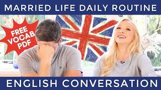 English Conversation - Daily Routine with vocabulary + Free PDF & Quiz