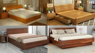 Modern Wooden Bed Design  Double King Size Storage Bed Design  Master Bedroom Furniture