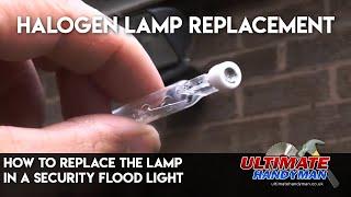 How to replace the lamp in a security flood light