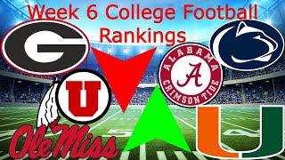 My Week 6 College Football Rankings  Updated Playoff Predictions