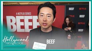 BEEF 2023  Interviews with Steven Yeun and Ali Wong at the LA premiere