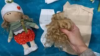Текстильная кукла. Тильда большеголовка. Часть 1  用自己的双手用织物制成的娃娃