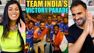 Team India’s victory parade 2024 REACTION  Crowd of Fans in Mumbai  Virat Kohli  Rohit Sharma