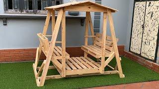 The Pallet Design And Concept Certainly Do Not Disappoint  Double Lawn Swings & Gliders For Your