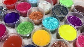 MIXING ALL MY SLIME  SLIME SMOOTHIE - SATISFYING VIDEOS  #26