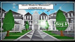 Sleek Modern Mansion pt.4 COMPLETE BLOXBURG SPEEDBUILD