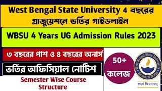 West Bengal State University UG Admission 2023 WBSU College Admission 2023 Official Notice PG